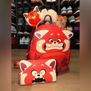 Loungefly Turning Red Backpack Wallet & Ears